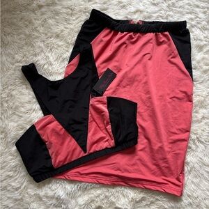 Hot Miami Styles Pink and Black Skirt Set